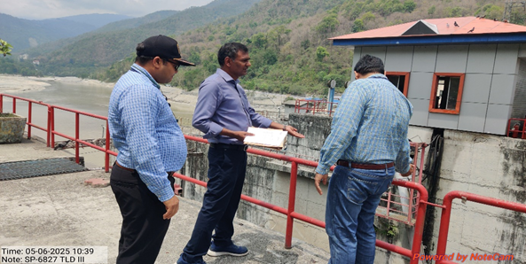 During Preliminary Site Inspection Meeting with client at Teesta-III Dam site