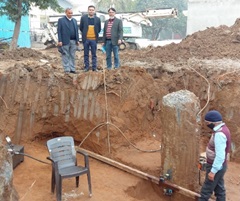 Witnessing of lateral pile load test at IIT Roorkee