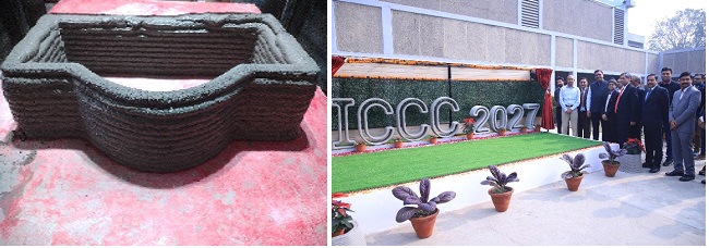 3D Printed Concrete object manufactured using indigenously developed customised 3D printer