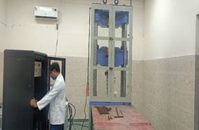 Steel Testing in Servo Controlled Universal Testing Machine.